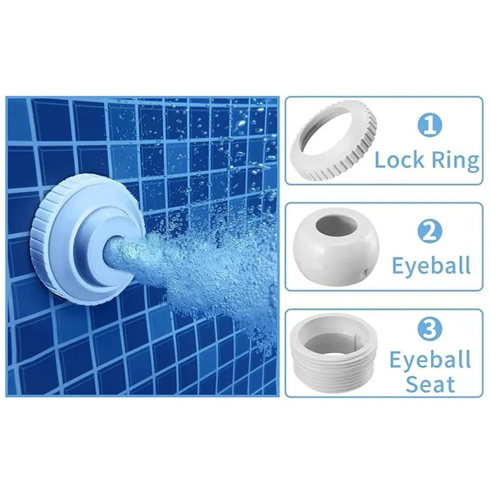 فوهة مدخل مقلة العين ذات التدفق الموجه ، قطع غيار عودة المسبح ، ملحقات السبا ، 10 عبوات ، 1/2 بوصة ، ملحقات