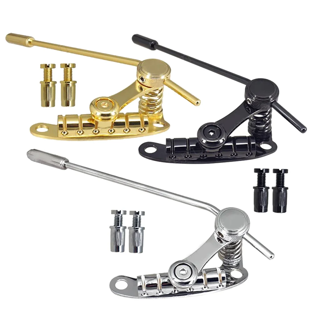 

1 Set Electric Guitar Hardware Kit Chrome Bridge Stop Bar Tremolo Tailpiece Premium Iron Zinc Alloy Accessories For LP SG Guitar