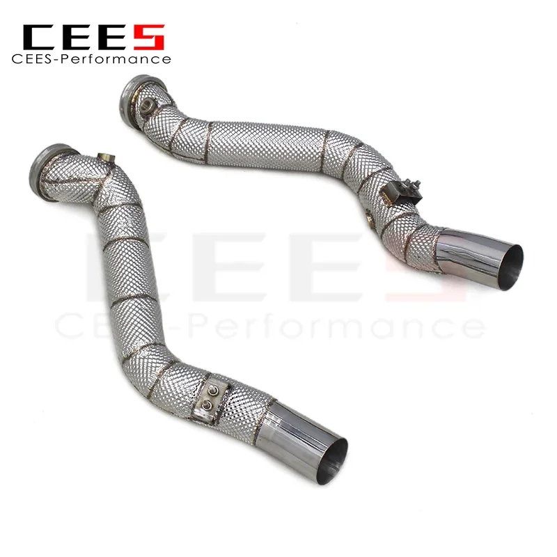 CEES Exhaust Downpipe Catalytic Converter for Maserati Quattroporte 3.0T 2013-2016 Catless Downpipe Without Catalyst