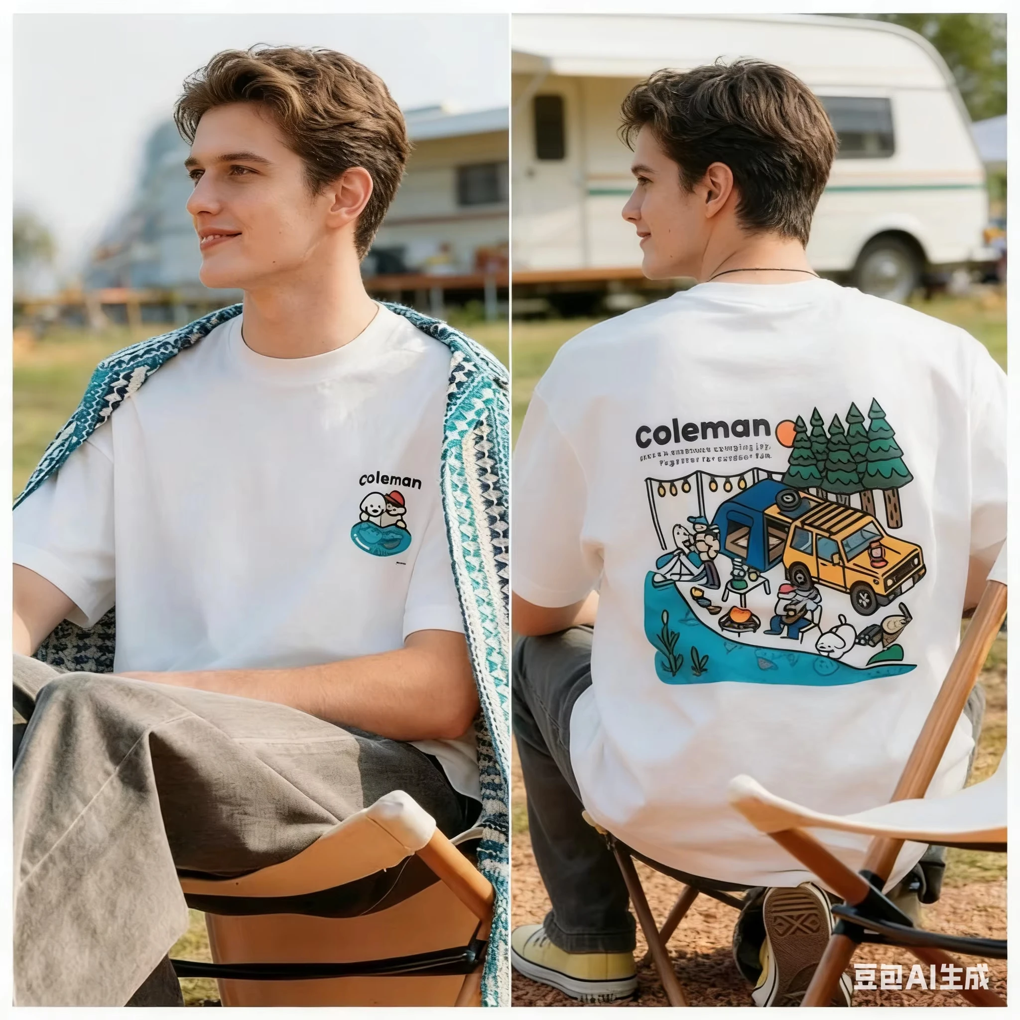 Koszulka męska z grafiką retro – Outdoor Camping Shop recenzja i cena