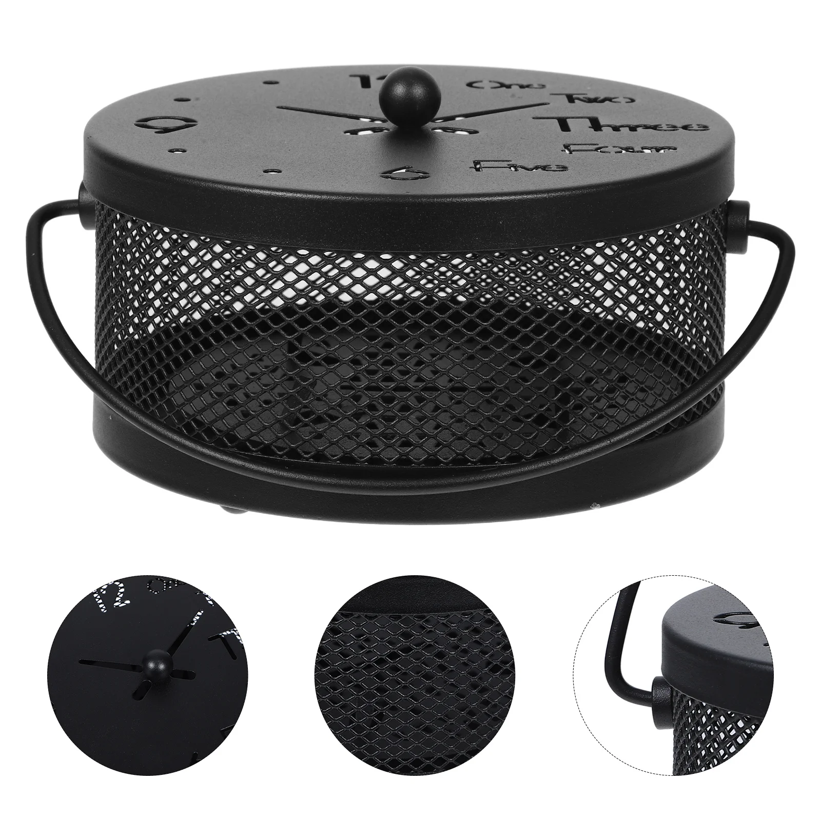 

Holder Iron Portable Handle Indoor Outdoor Use Mosquito Incense Burner Box for Home Camping Patio