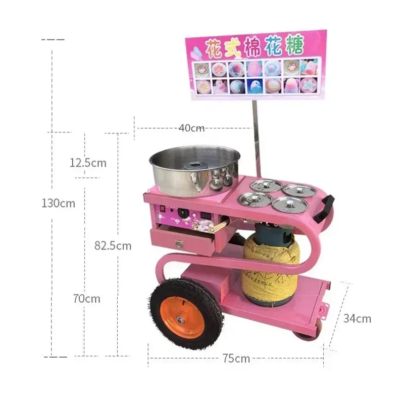 Cotton Candy Machine Commercial Electric Making Small Animal Shape Setup Stall Fancy Drawing Trolley Spun Sugar Food Processor