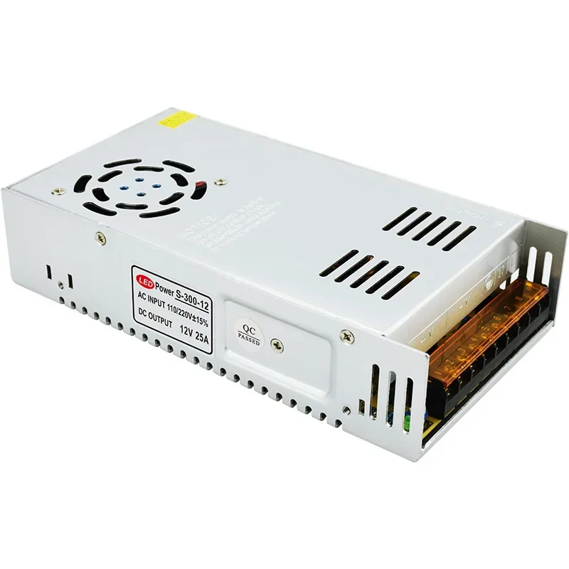 LED switching power supply 12V 25A 300W semiconductor refrigeration chip DC power transformer