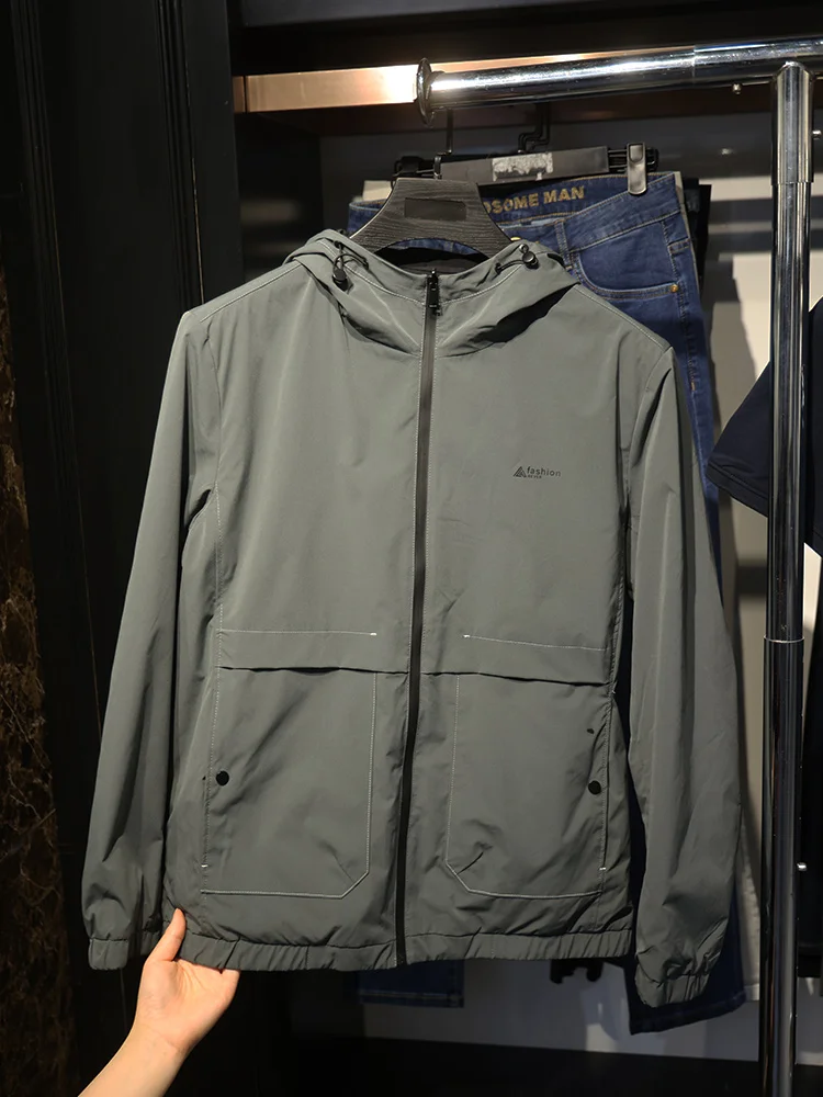 

Busin повседневная двусторонняя мужская толстовка с капюшоном Jaet, весенняя новинка Sle Faion, городская повседневная ветрозащитная длинная све, подставка