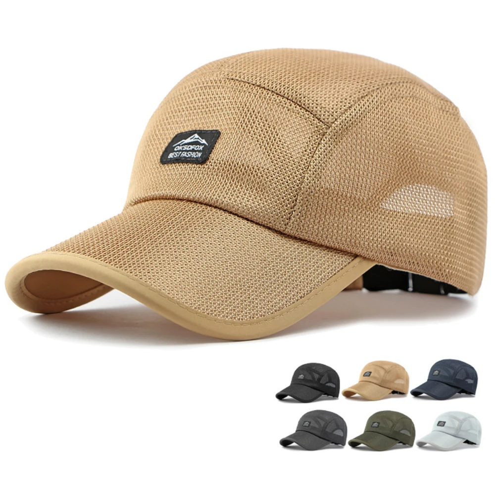 

HT4368 Baseball Cap Breathable Spring Summer Cap for Men Women Adjustable Snapback Cap Baseball Hat Male Female Trucker Mesh Cap