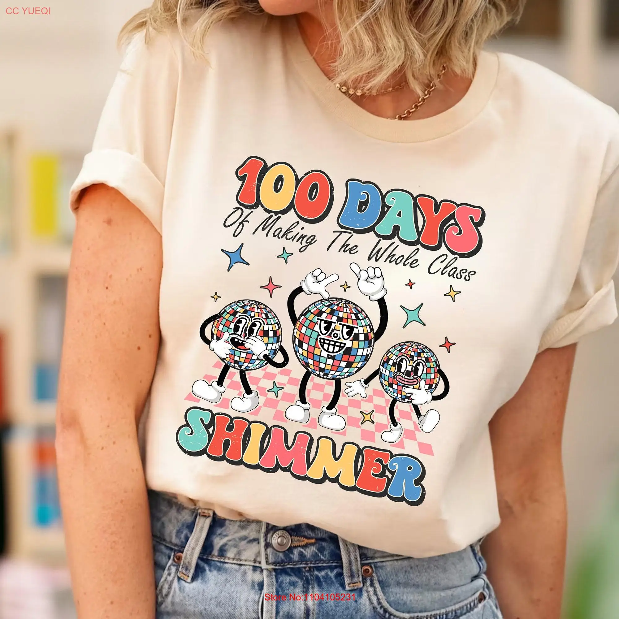 100 Days Of Making The Whole Class Shimmer T Shirt Teacher Back to School For StudenT long or short sleeves