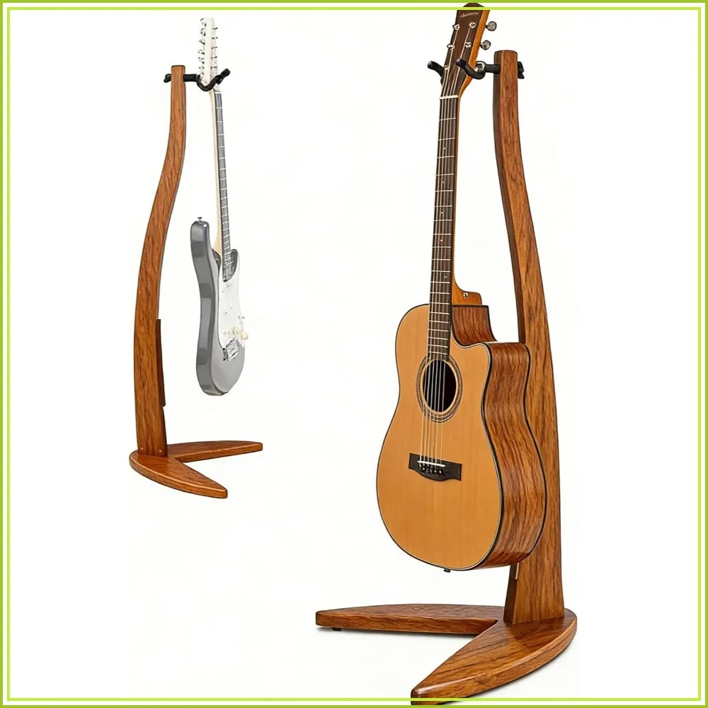 

MUSO Guitar Bass Hanger Stand, Solid Wood Mermaid Shaped, 42 inches Anti-scratched Anti-bump for Display and Storage, Decorate Studio Living Room Stage