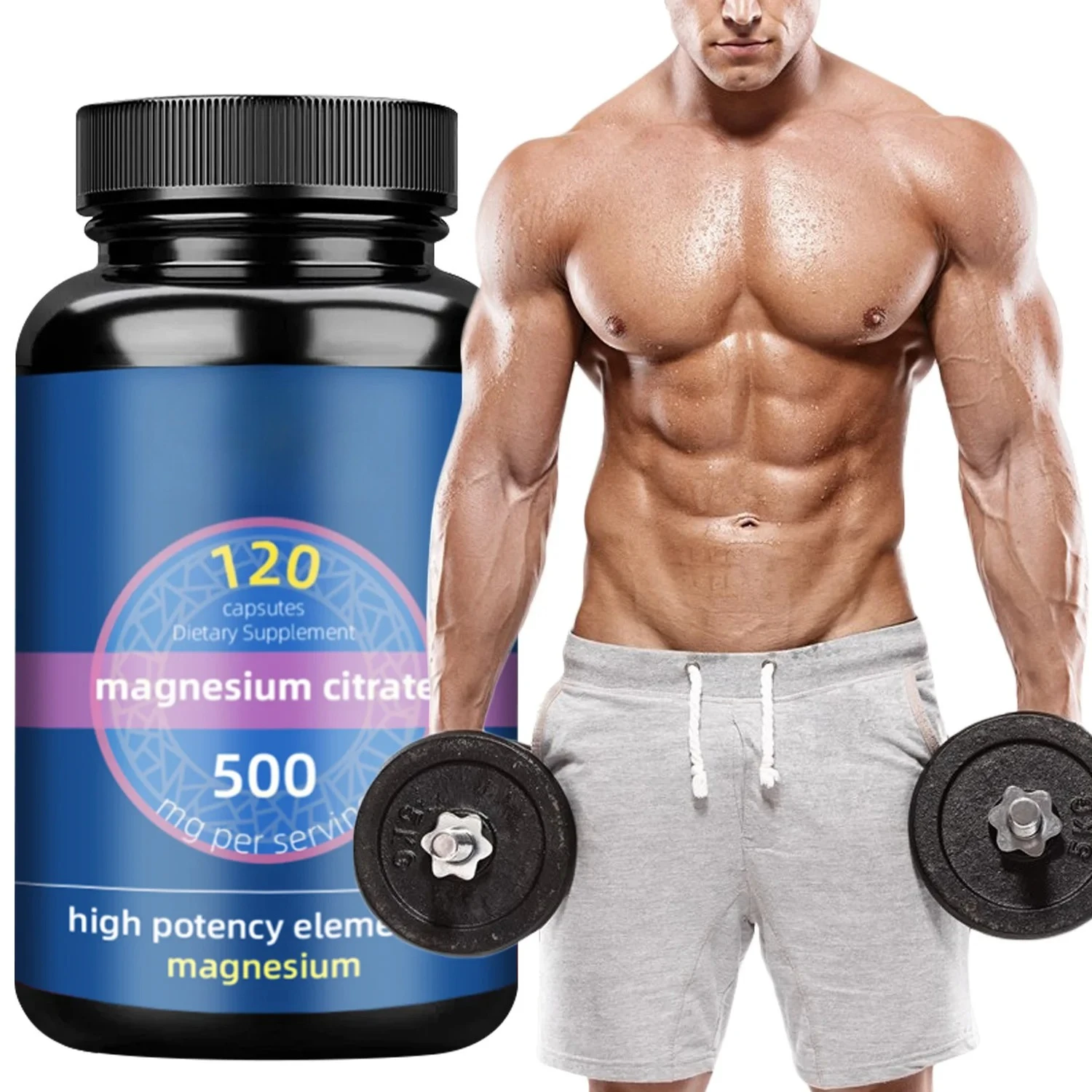 Magnesium Citrate - Dietary Supplement To Promote Muscle Relaxation, Support Nervous System, Bone and Heart