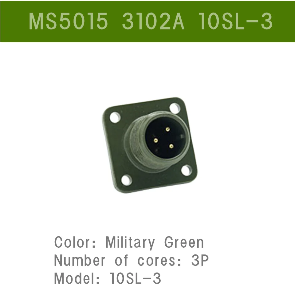 10SL Military mil5015 Series Industrial Round Connector ML3108A 3106A 10sl-4 10sl-3 2P 3P