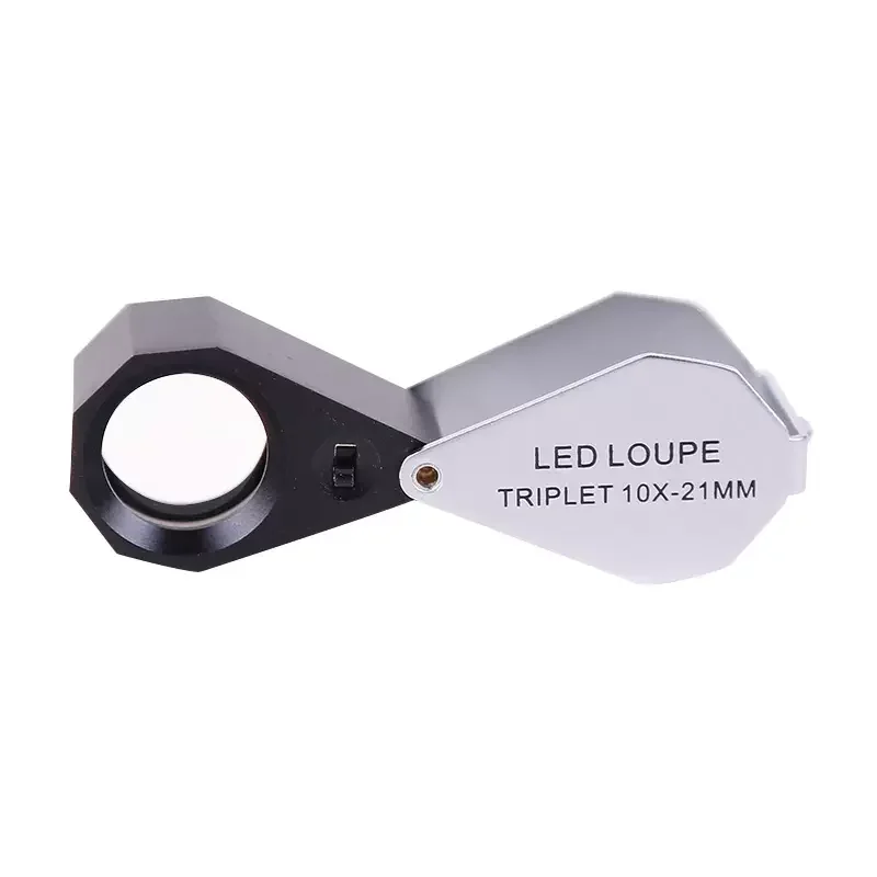 

For Jeweler Loupe 30x Magnifying 21mm Triplet Optical LED Light Gemstone Identifier Tool