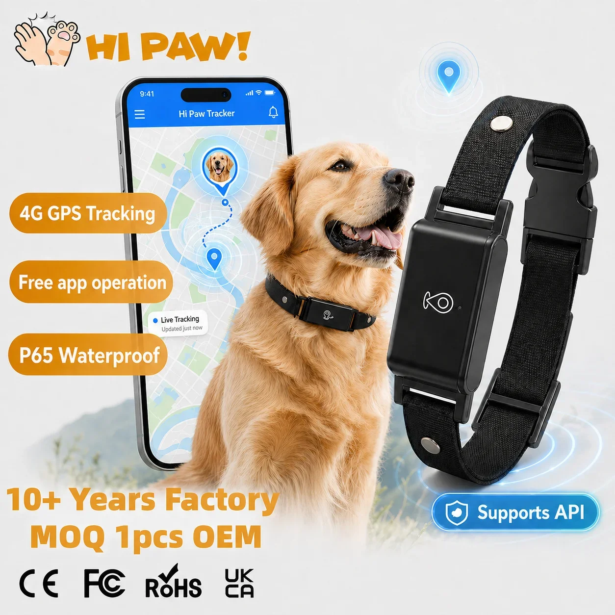 Global Positioning System Tracking Device Pet Tracker 4G Dog Cat Collar Smart Deo Fence E Fence Collar Electronic Pet