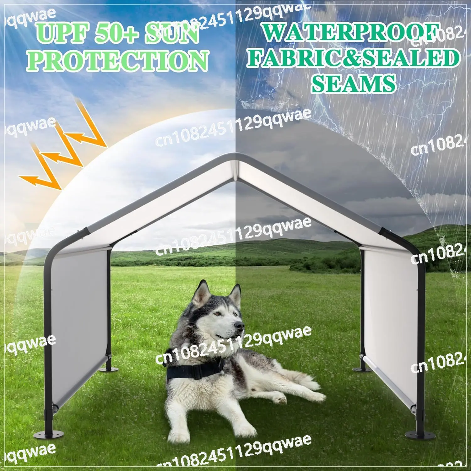 

New outdoor kennel, strengthened and thickened outdoor pet shading, rain shelter, dog tent, sun protection, waterproof and wind