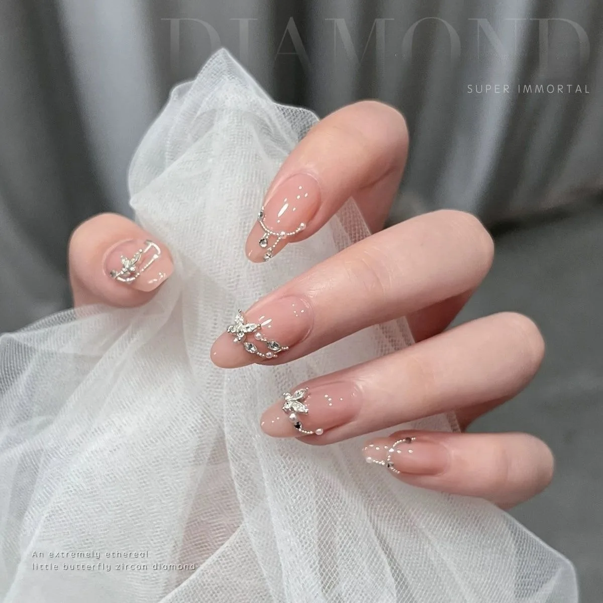 10pcs Mini Butterfly Diamond Metal Super Flash Exquisite Alloy Mini Nail Jewelry Decoration Nail Supplies Nails Accessories