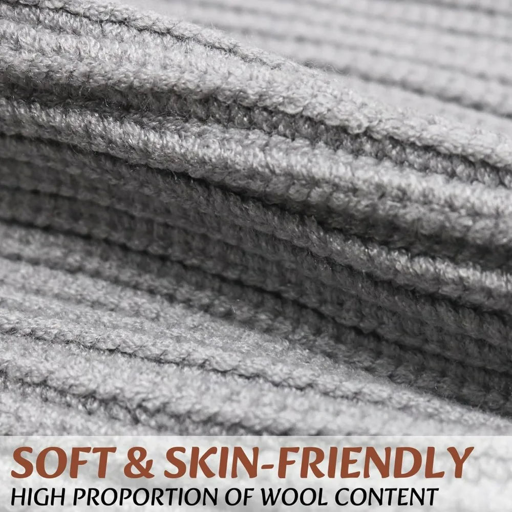 

Шерстяные вязаные шапки-бини для мужчин и женщин, с коротким отворотом, зимние теплые шапки, стильные шапки-тракеры, шапки-бини.