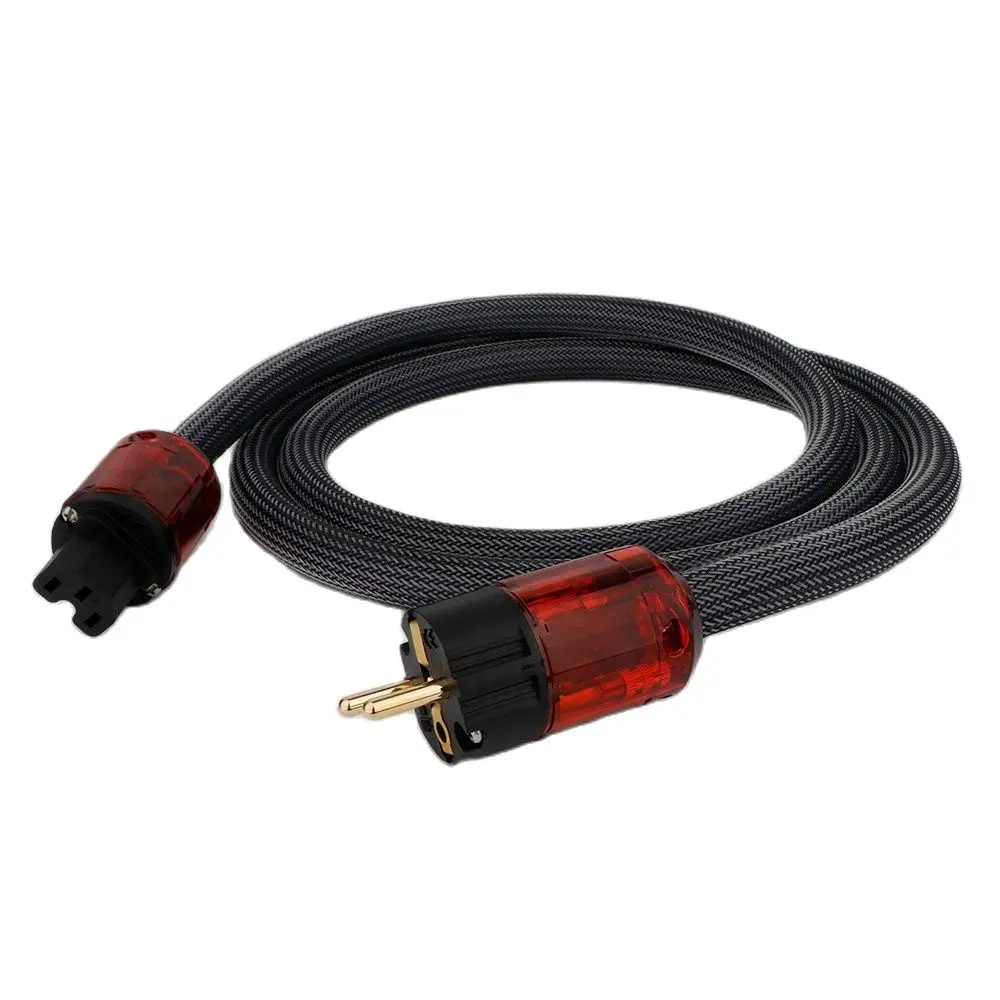 Hi-End EU/US/AU Power Cord 12AWG OFC Power Cable Hifi Audiophile Power Cord HI End Schuko Plug HIFI AC Mains Power Cable