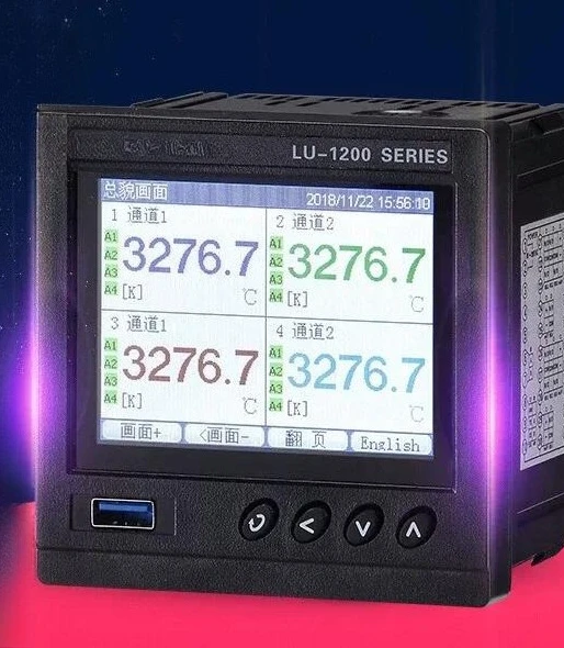 Industrial Paperless Recorder 8 16 24 32 Channel Temperature Pressure Level Transmitter Data Logger for Factory Automation