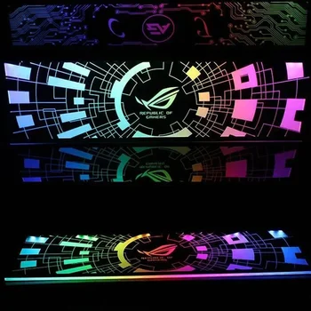 ARGB lighting panel for PC case/GPU, customized ARGB luminous backplate computer game decorated plate 5V 12V colorful AURA SYNC