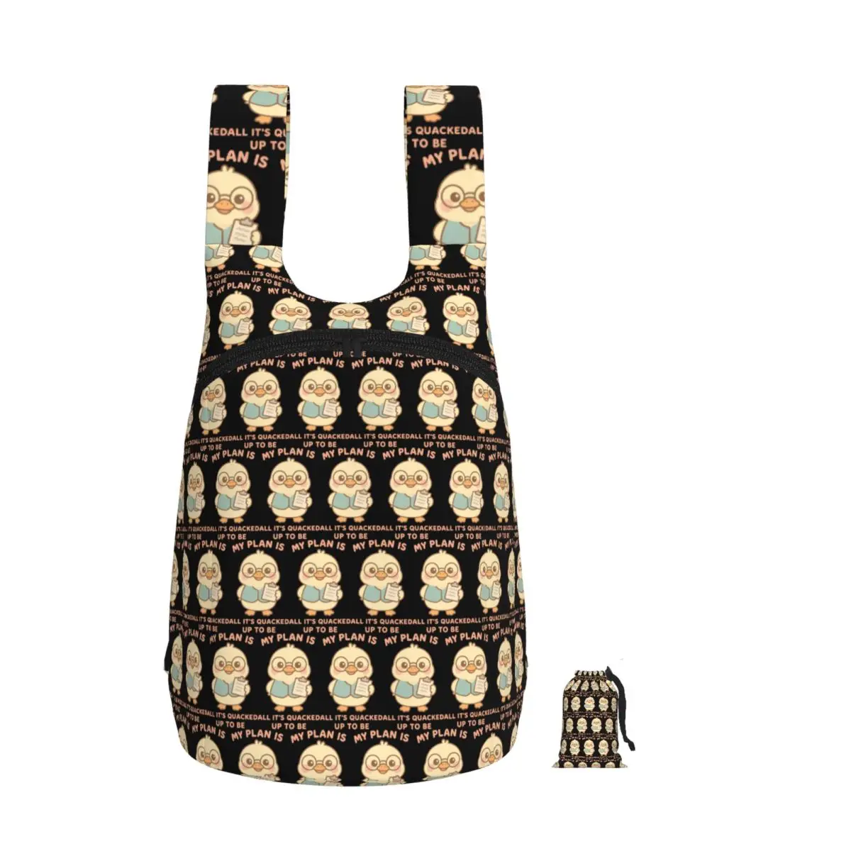 

My Plan Is All It's Quacked Up To Be Duck Backpack Student Storage BookBag Children School Bag Computer Shoulder Bags Men Women