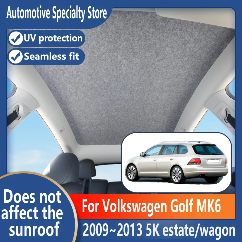 

For Volkswagen Golf estate/wagon 5K 2009~2013 Sunroof Insulation Visor Electrostatic Adsorption Suede Fabric Protection Anti-UV