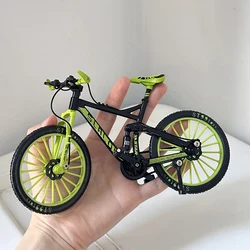 ミニメタルダイキャスト合金自転車モデル,フィンガーマウンテンバイク,シミュレーション玩具,男の子用コレクション玩具,1:10