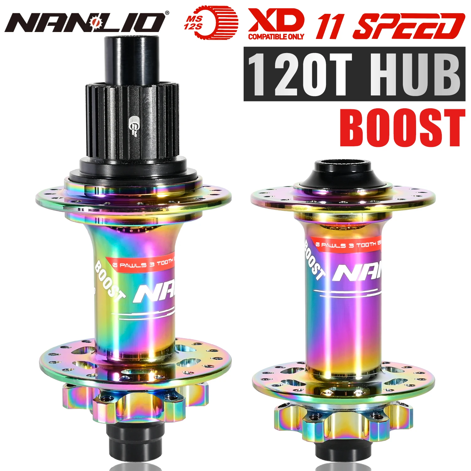 

Nanlio Boost Hub 6 pawls 120T 28H 32 Holes MTB Bike Bicycle Hub 15x110 12x148MM HG XD MS SX GX NX 10 11s 12s THRU noise Loud