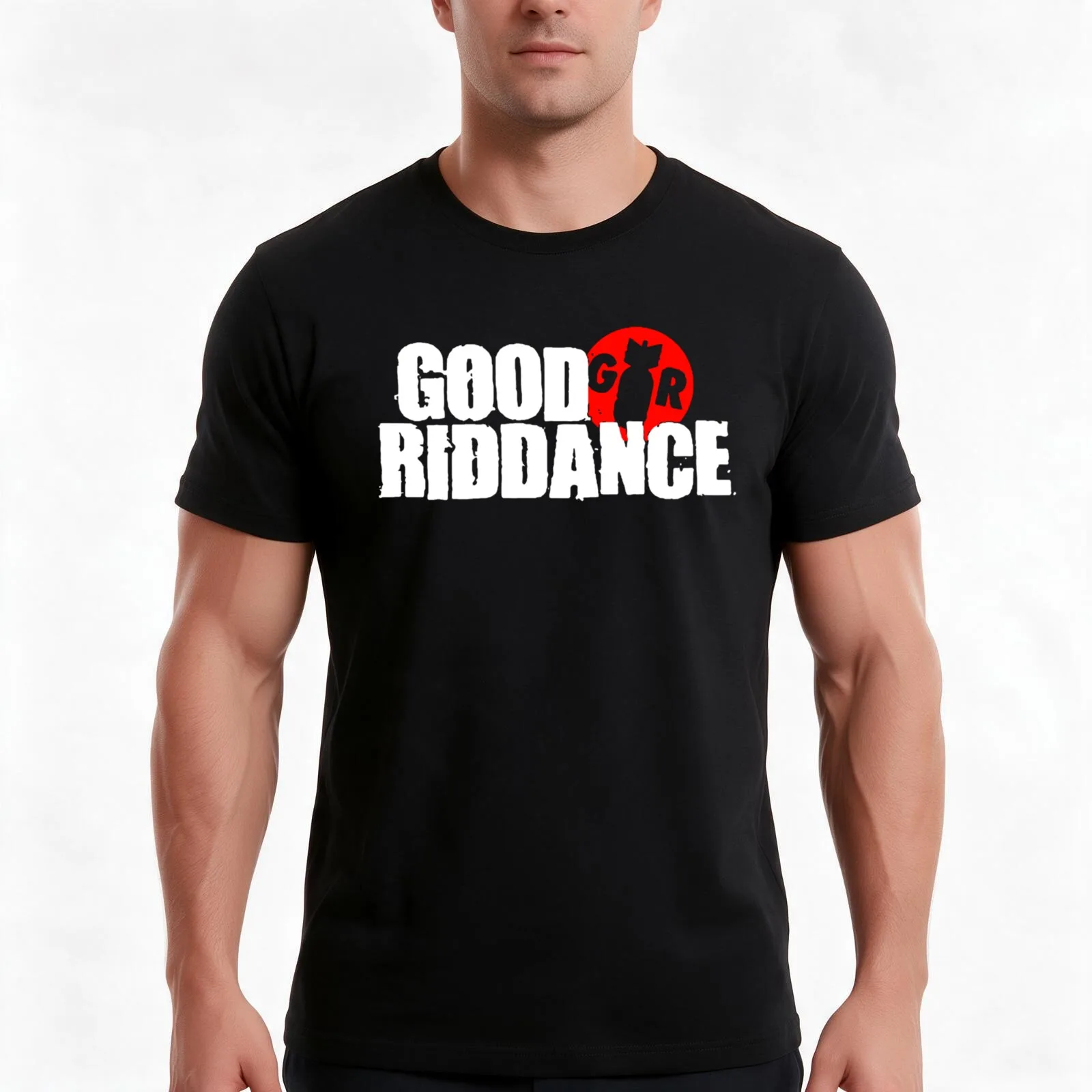Good Riddance Band Logo T-Shirt, Summer Casual Cotton Tee, Oversized Streetwear Tops, Vintage Graphic Print, Unisex Men Women