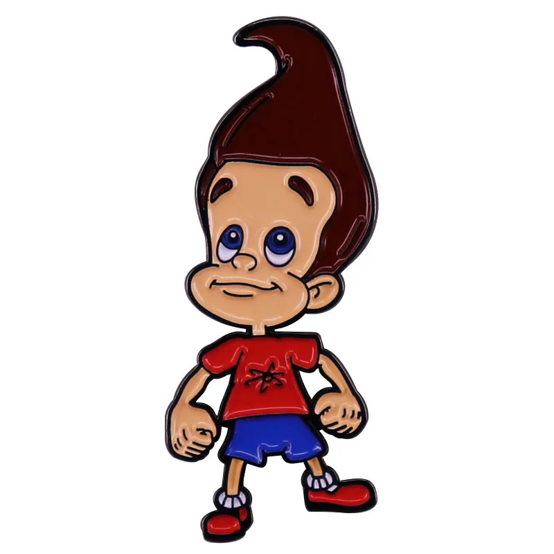 Jimmy Neutron: Pin esmaltado Boy Genius, insignia de niño lindo, Pin de solapa de personaje de película de ciencia ficción