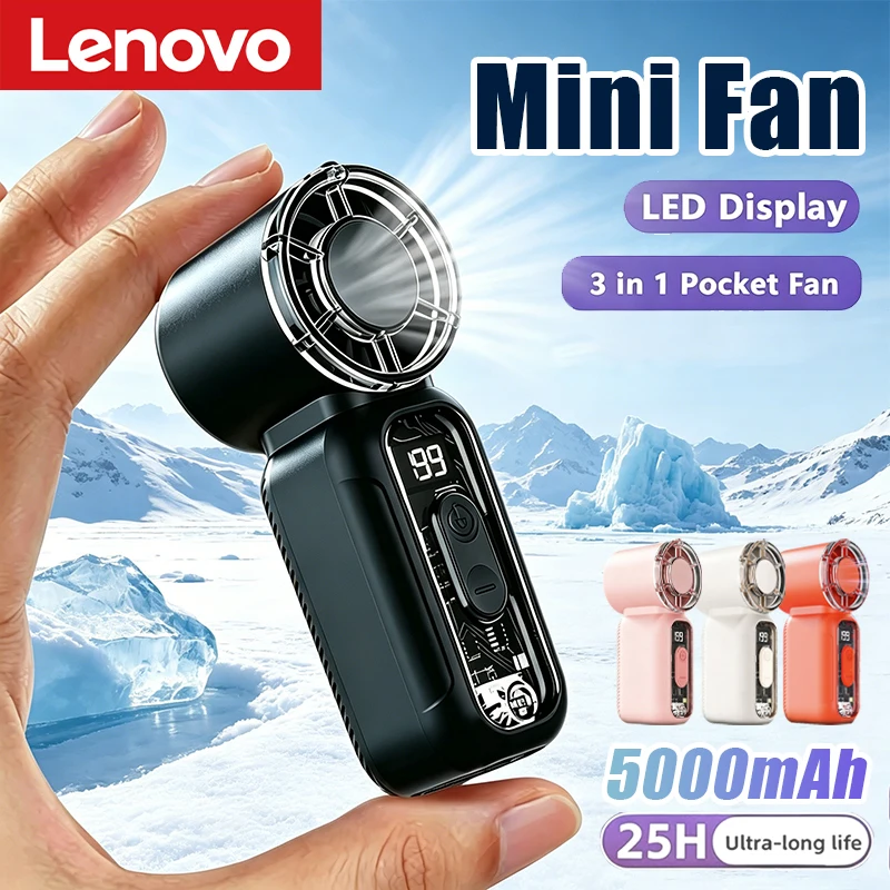 Портативный-мини-вентилятор-lenovo-с-цифровым-дисплеем-карманный-usb-перезаряжаемый-для-улицы