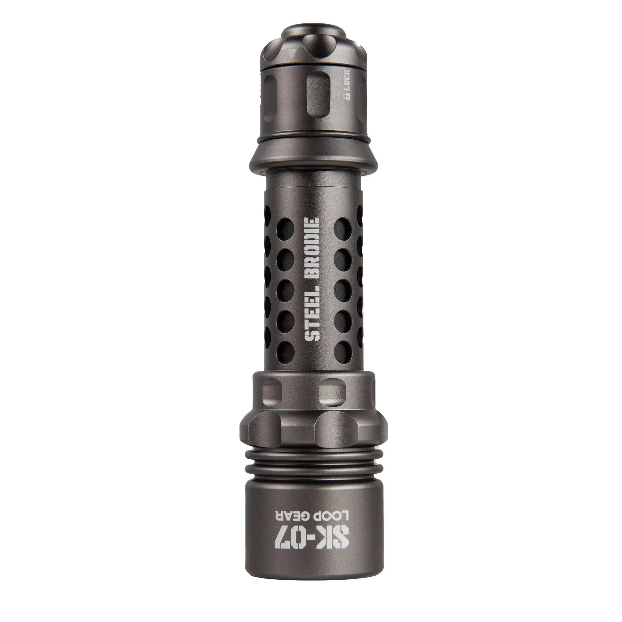 Loop Gear SK07 515m Long Shot Tactical Flashlight 2800lm Tail Rotation Locked SFT42R LED Torch Light with 18650 Full-Tab Battery