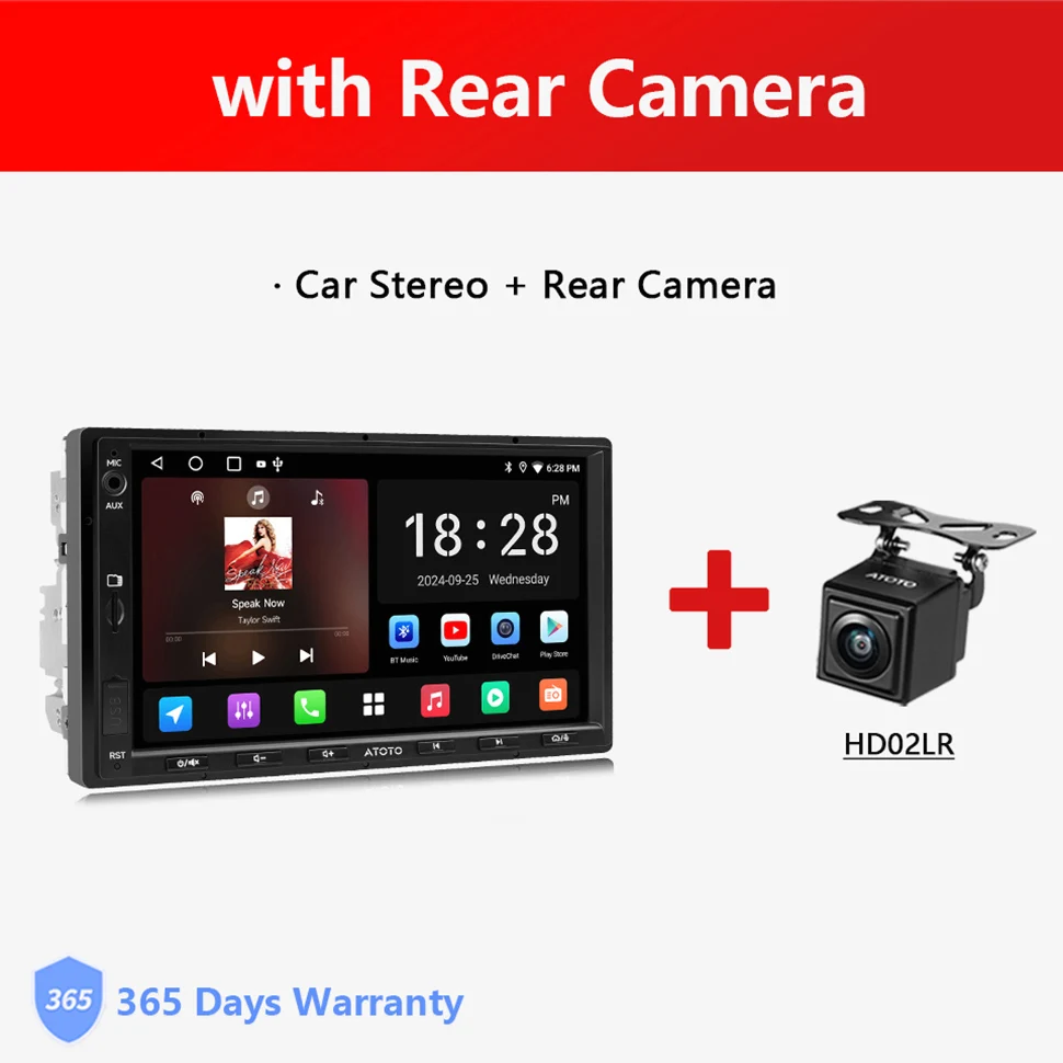 7 inch 2Din Android autoradio draadloos Carplay scherm Android Auto dubbele 2 Din Bluetooth stereo audio multimediaspeler