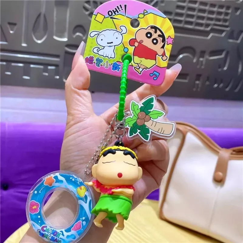 2025 جديد لطيف تلوين قليلا جديد الصيف عوامة للسباحة دمية المفاتيح قلادة زوجين حقيبة فتاة معلقة هدية الاطفال أنيمي اللعب
