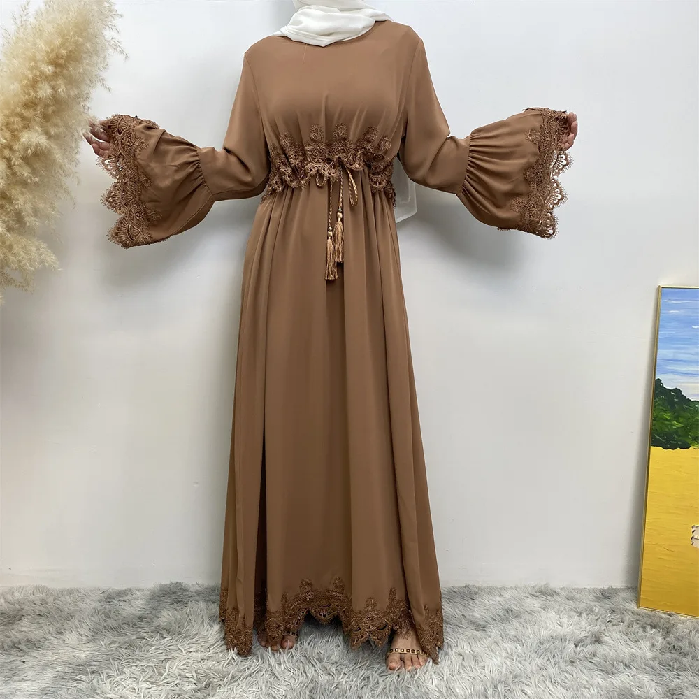 

Muslim Dress Abaya Women Eid Modest Dresses Dubai Jalabiya Lace Vestidos Ramadan Morocco Abayas Arab Long Robe Kaftan 2026