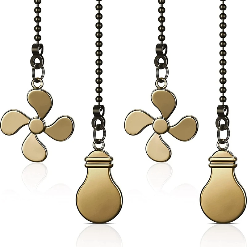 

AC62-Ceiling Fan Pull Chain Fan Extension Chain Fan Chain Pulls Decorative 12 Inch Ceiling Fan Chain Extender Ornament