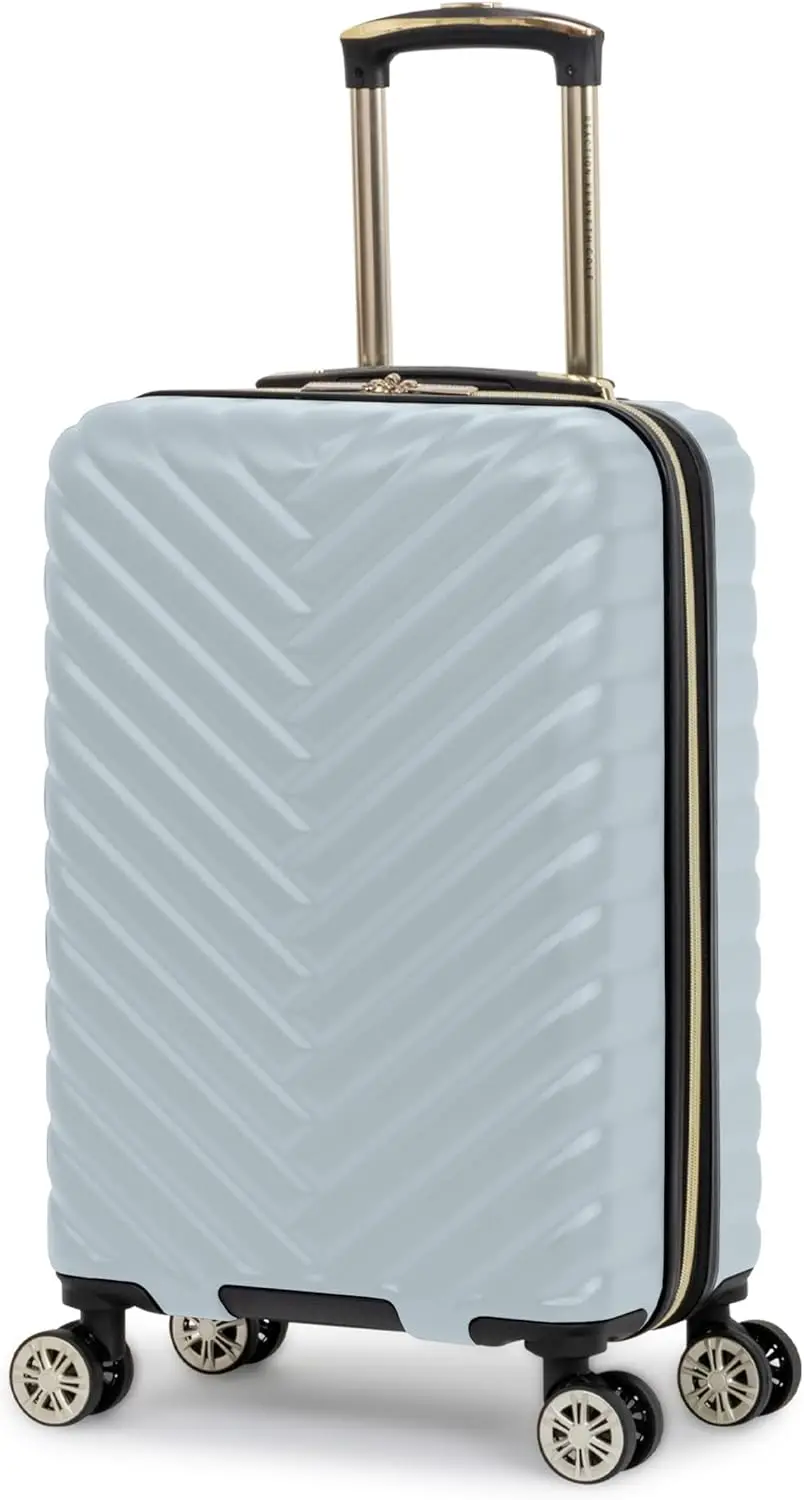 

Expandable Spinner Luggage, Lightweight Hardside Checked Bag, 20-Inch Travel Suitcase with Chevron Design
