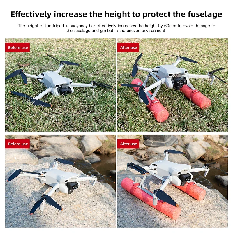 Landing Gear  Buoyancy Float Foam Rod Water Snow Take-off Landing Holder for DJI Mini 4pro / Mini 3 /mini 3pro Drone Accessories