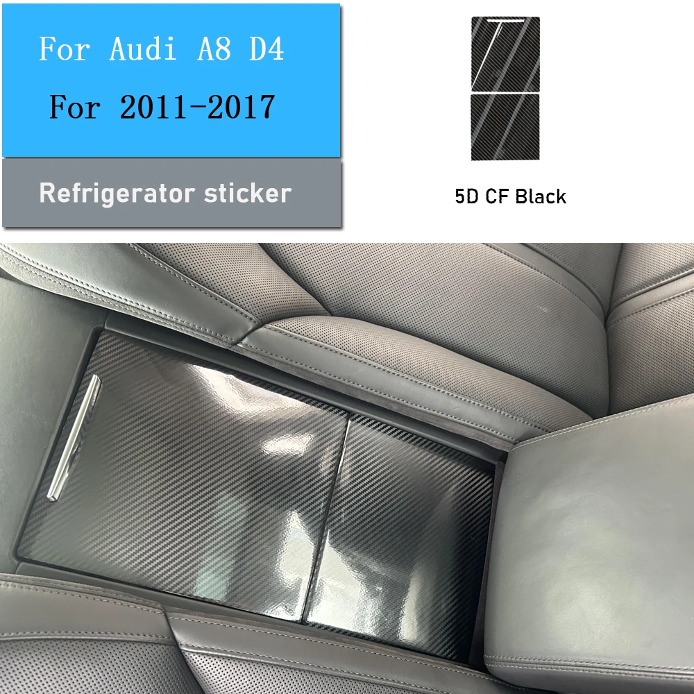 

Для Audi A8 D4 2011-2017 интерьерное заднее сиденье с чашкой для воды U-образные 5D наклейки из углеродного волокна наклейки аксессуары для стайлинга автомобилей