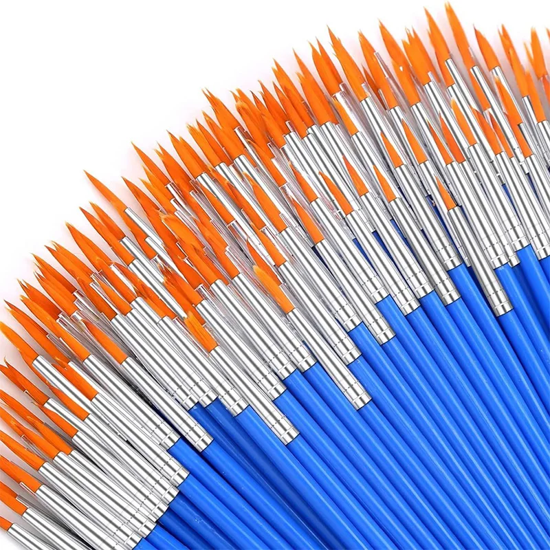 10/20/30Pcs Nylon Paint Brushes Set Thin Small Liner Modeling Brushes for Acrylic Oil Canvas Handcraft Painting HHBI05