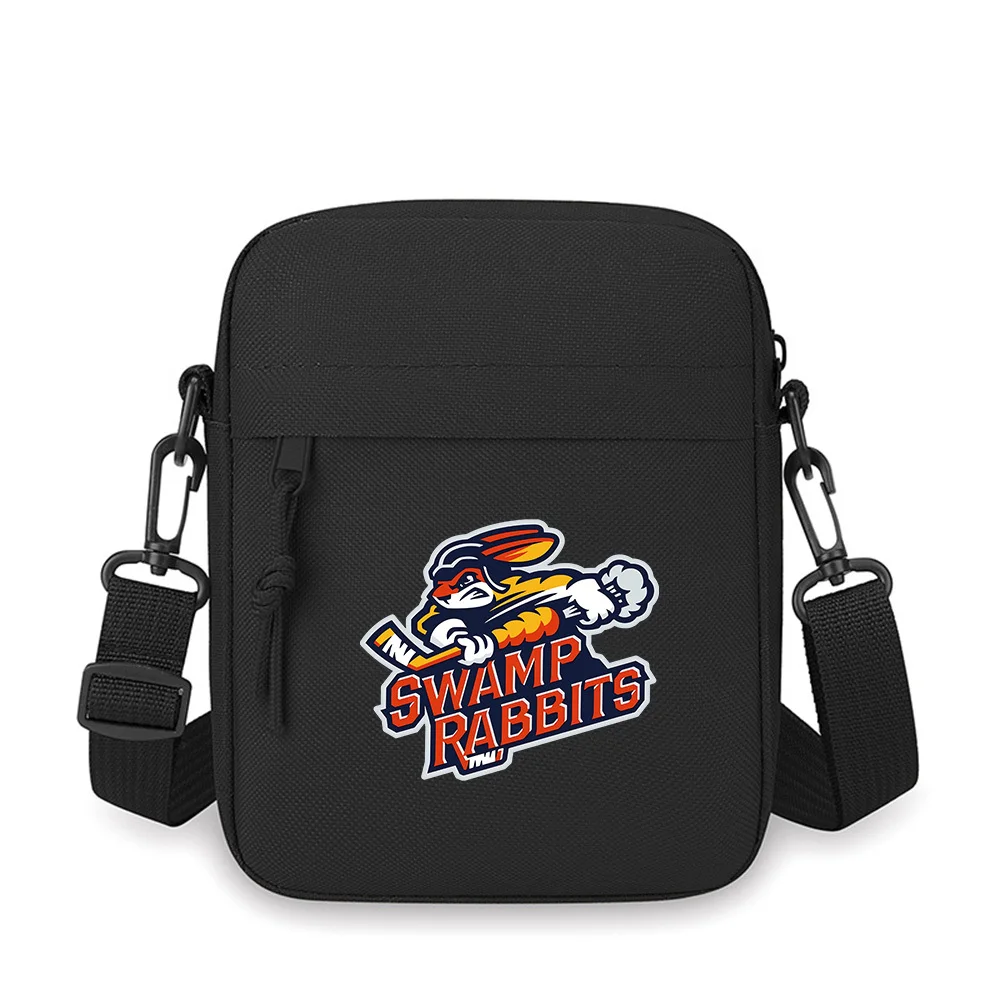 

Rabbit hockey player stick logo action Men Crossbody Bag Single Shoulder Women Cartoon Anime Film Printing Design Unisex