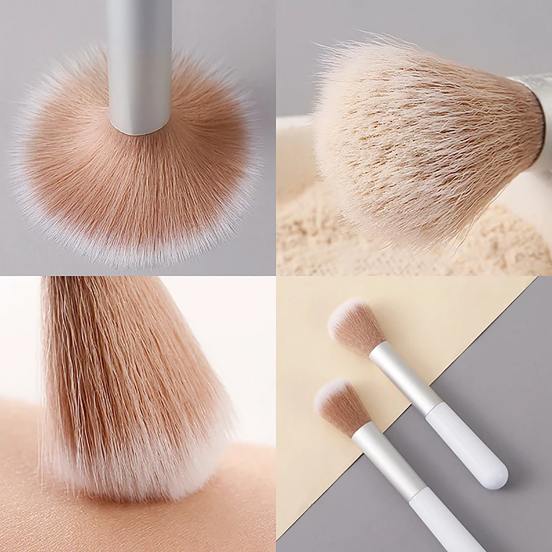 Pinceaux de maquillage multifonctions à manche rond, brosse professionnelle pour poudre, fond de teint, fard à joues, accessoires cosmétiques pour fille, 1 pièce