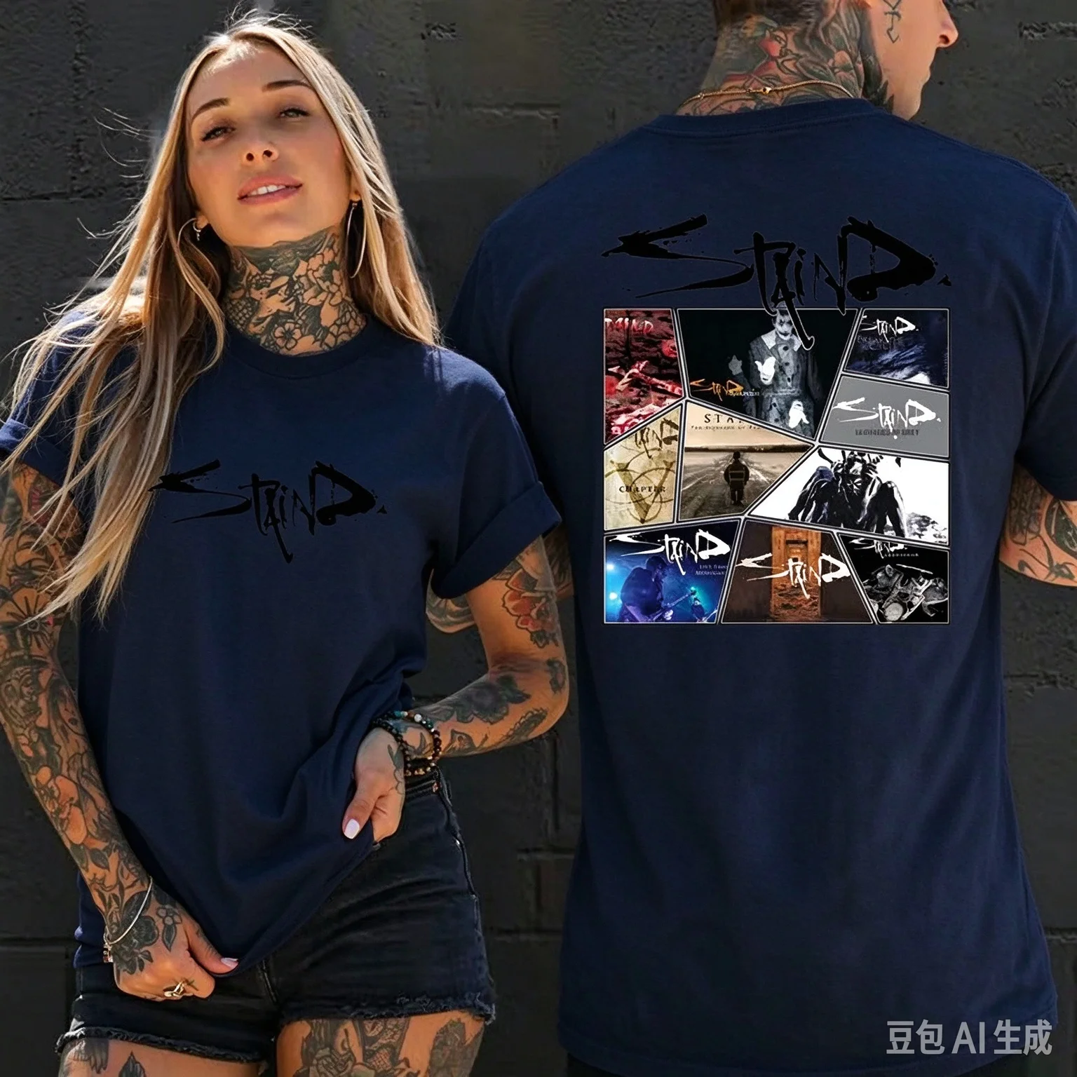 2026 Staind Band Album Collage Double Sided T-Shirt Nu Metal Rock Unisex Cotton Short Sleeve Classic Rock Band Fan Merch