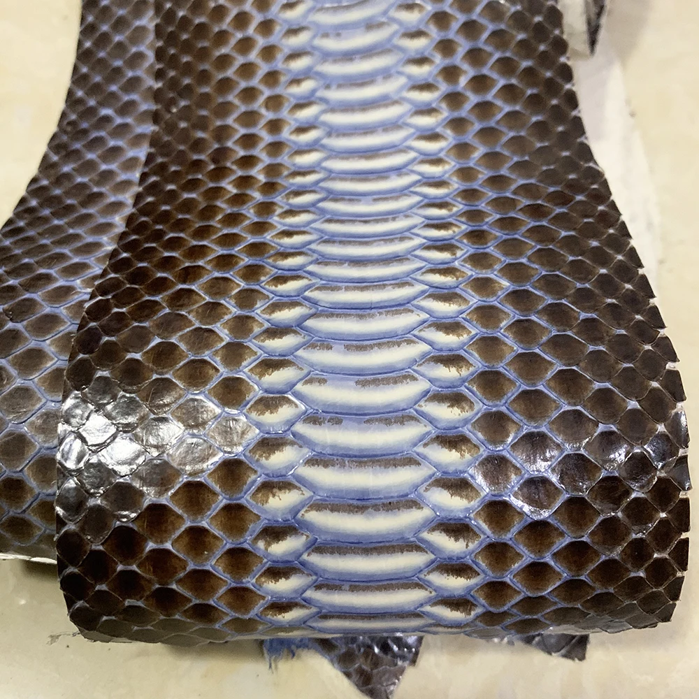 Leather Snake Skin for Phone Case, Leather Bag Belt, DIY Handmade Watch Strap Making Materials, Multiple Colors