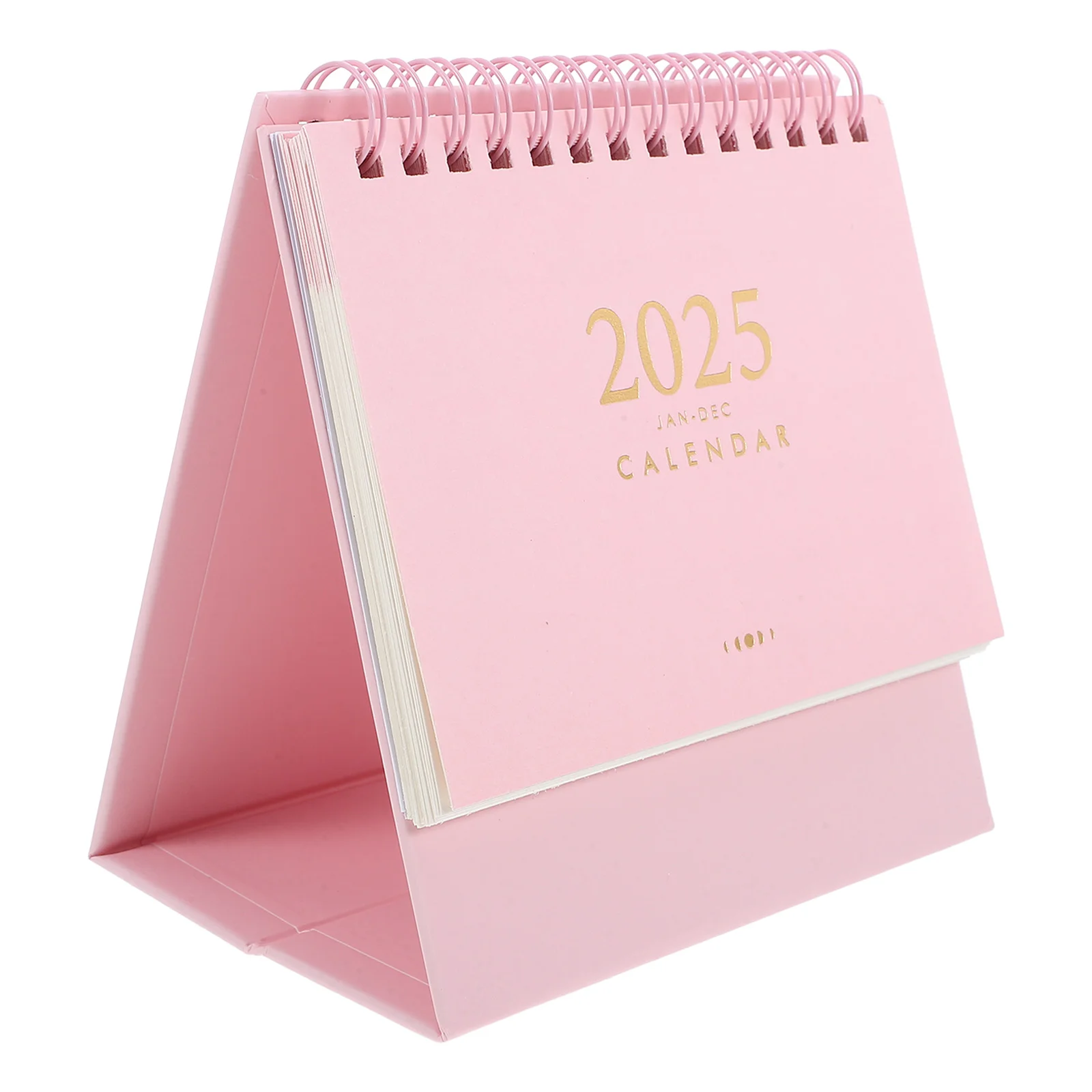 2025 Desk Calendar Flip Mini Cute Desktop Pink Wall Office Planner Countertop Planners Vertical 2024 Schedule Blocks