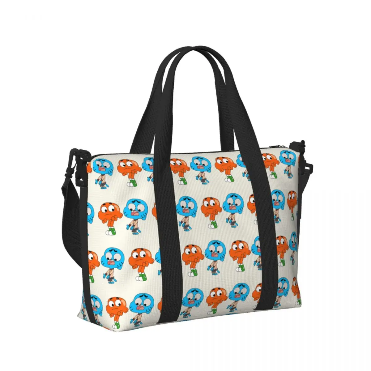 

Gumball And Darwin, What The What Beach Дорожная сумка Большая вместительная сумка для спортзала Йога Женская дорожная сумка для покупок