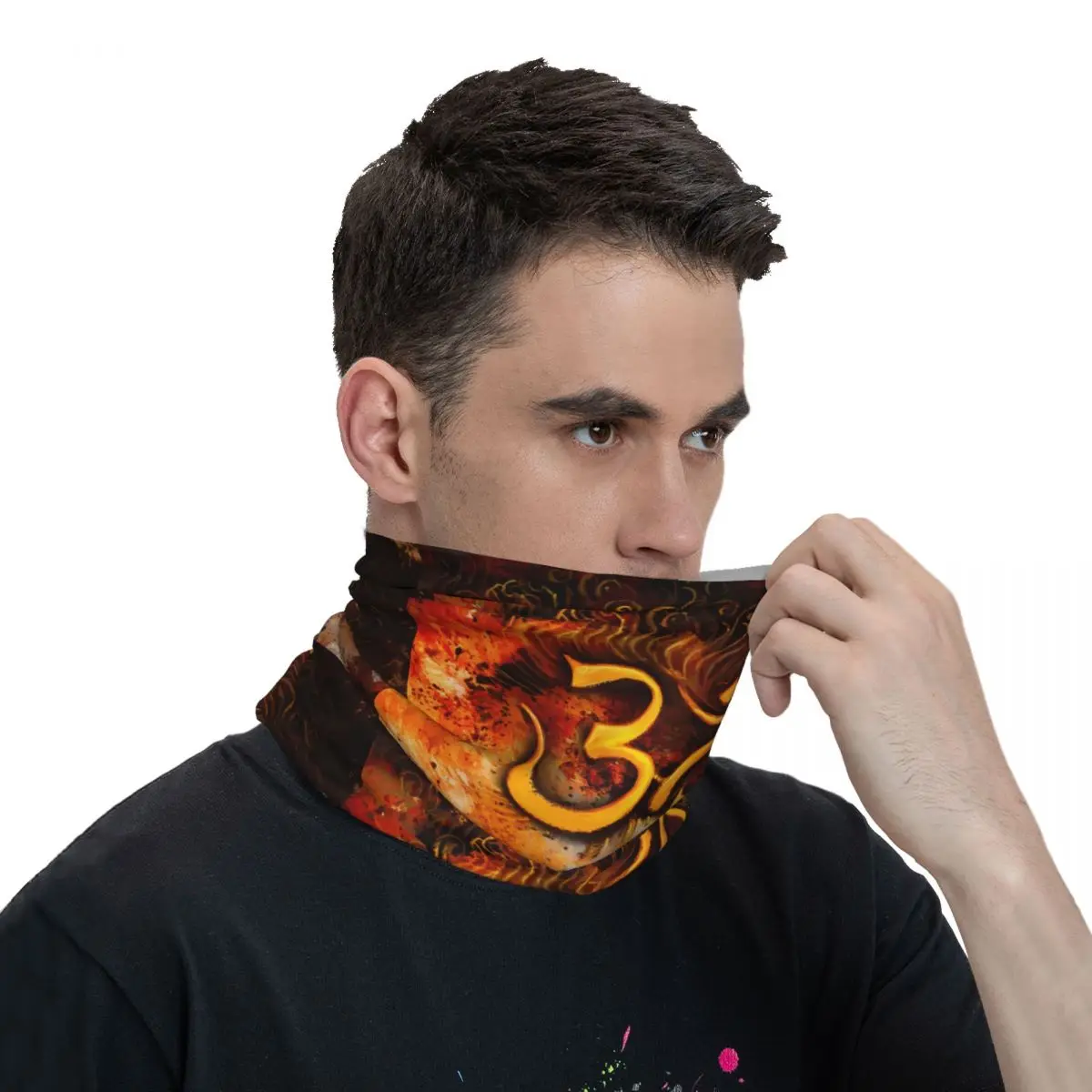 Foulard bouddhiste en polyester pour le cou et le visage, écharpe de la présidence, masque facial