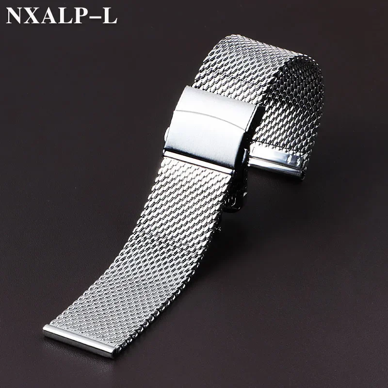 Universal 1.0 Milanese Watch Band 18mm 20mm 22mm Mesh Loop Stainless Steel Strap 3mm Thickness Bracelet for DW for Omega Bands