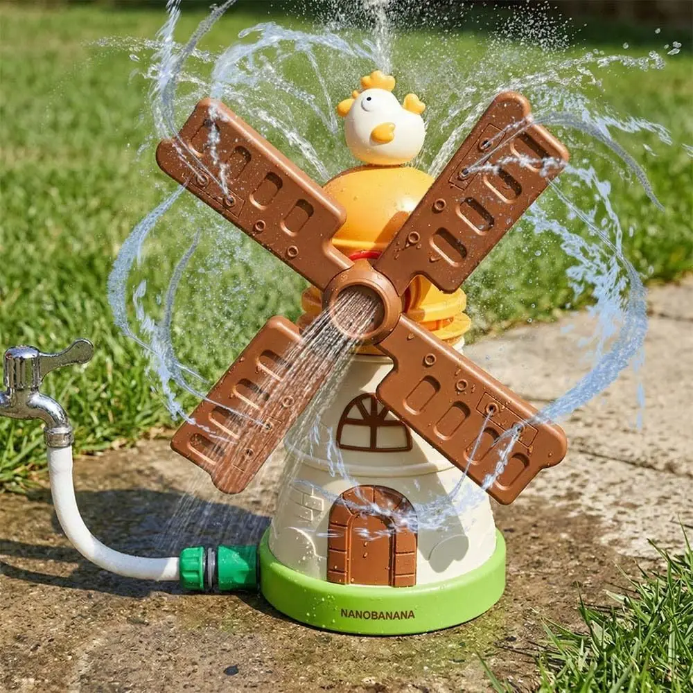

Plastics Windmill Sprinkler Interactive Multipurpose Baby Bath Toys Early Educational Cartoon Children's Shower Toy