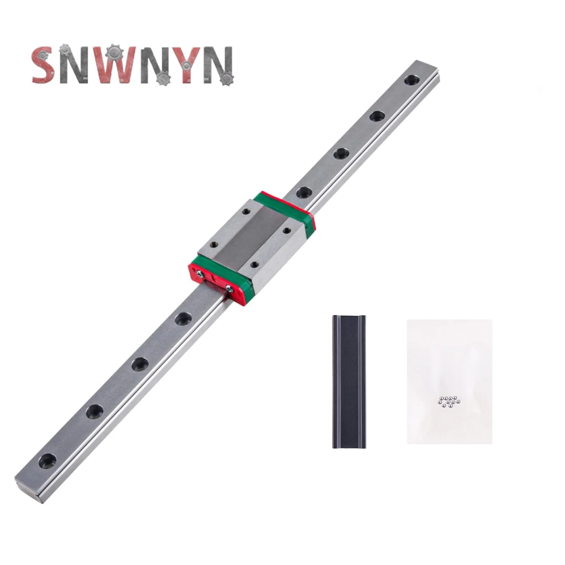 1Pc Miniature Linear Guide Rail Slide MGN12 MGN15 MGN9 150 200 250 300 400 500 600mm Linear Guide+1Pc MGN-H Block 3D Printer CNC