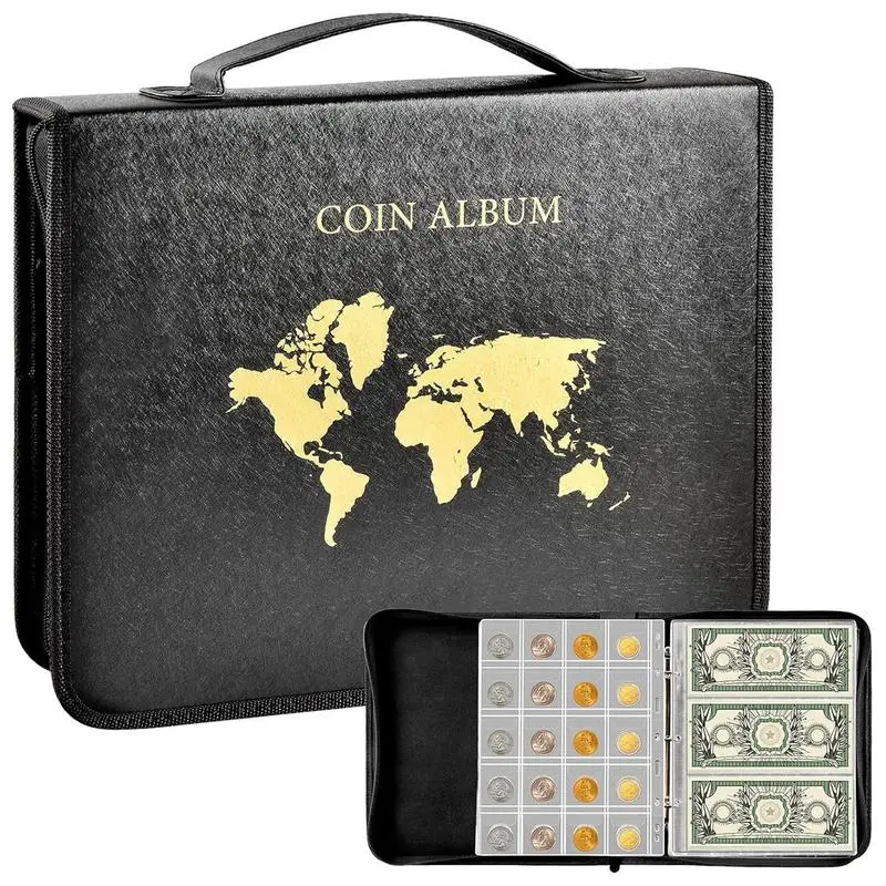 Coin Collection Book Coin Collection Holder Album Transparent Coin Collector Book Currency Collection Book For New Year's Gift