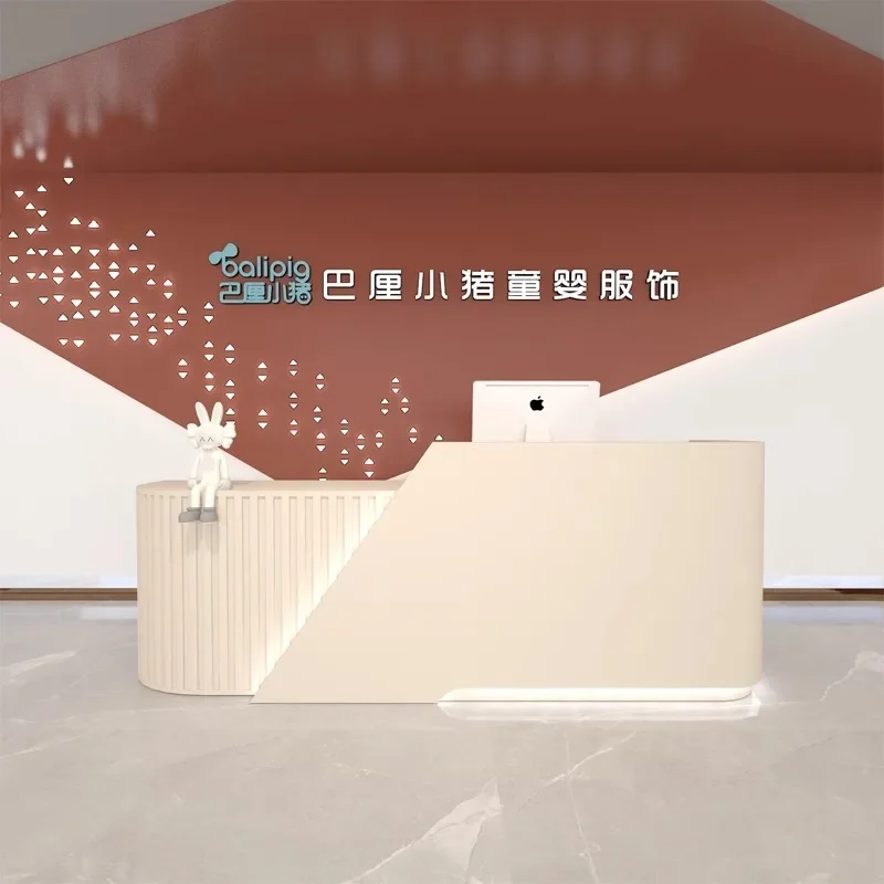 

Luxury Modern Reception Desk Podium White Lectern Simple Reception Desk Restaurant Supermarket Empfangstheke Bar Furnitures