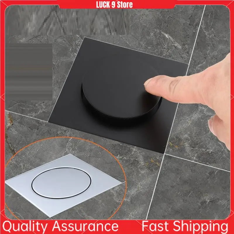 Square Shower Floor Drain Shower Floor Drain Kit Odor-Proof Shower Drain Sink Stopper With -Up Function